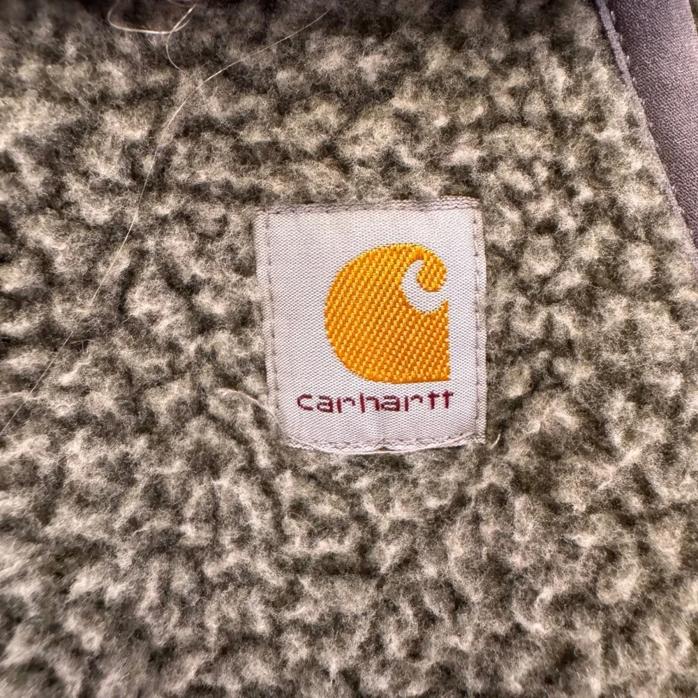 Carhartt OJ4991-W Sherpa Fleece Snap Pullover Sage Green Relaxed Fit Hiking Sz M